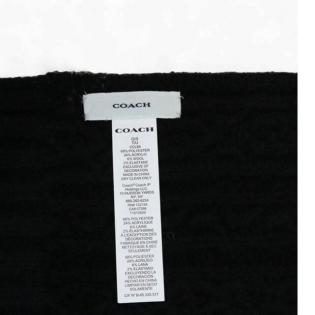 コーチ COACH EMBROIDRED CABLE KNIT MUFFLER マフラー CCL89-BLK ユニセックス マフラー_5