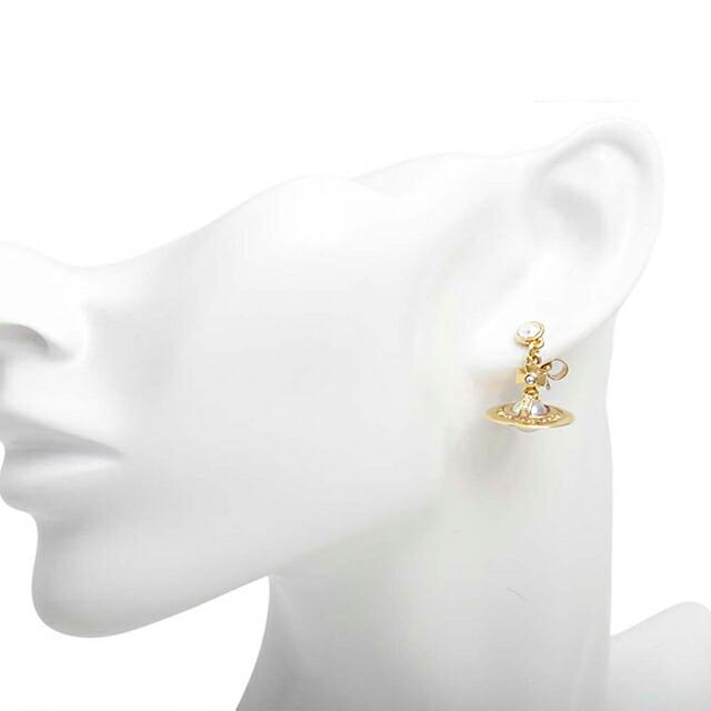 ヴィヴィアンウエストウッド VIVIENNE WESTWOOD NEW PETITE ORB ピアス 62020032-02R995 レディース ゴールド クリスタルの画像