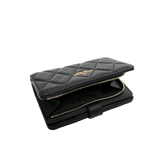☆新品☆kate spade キルティング ブラック 二つ折り財布 ウォレット kate spade NEW YORK（ケイト・スペード ニューヨーク） ケイト