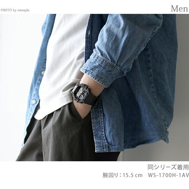 カシオ CASIO WS-1700H-1AV チプカシ 海外モデル メンズ 腕時計 ブランド カシオ casio デジタル ブラック プレゼント 実用的の画像
