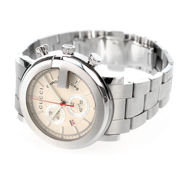 グッチ 時計 メンズ 腕時計 ブランド G-CHRONO G-クロノ ホワイト YA101339