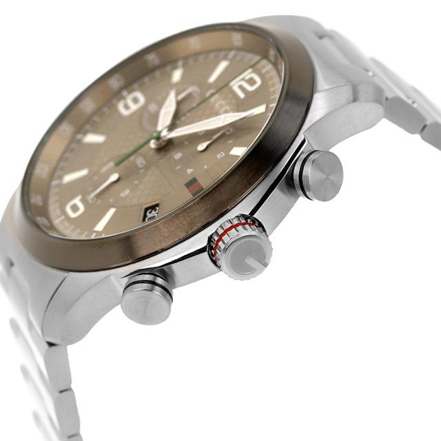 GUCCI アナログ腕時計 シルバー/ベージュ GUCCI アナログ腕時計 ベージュ