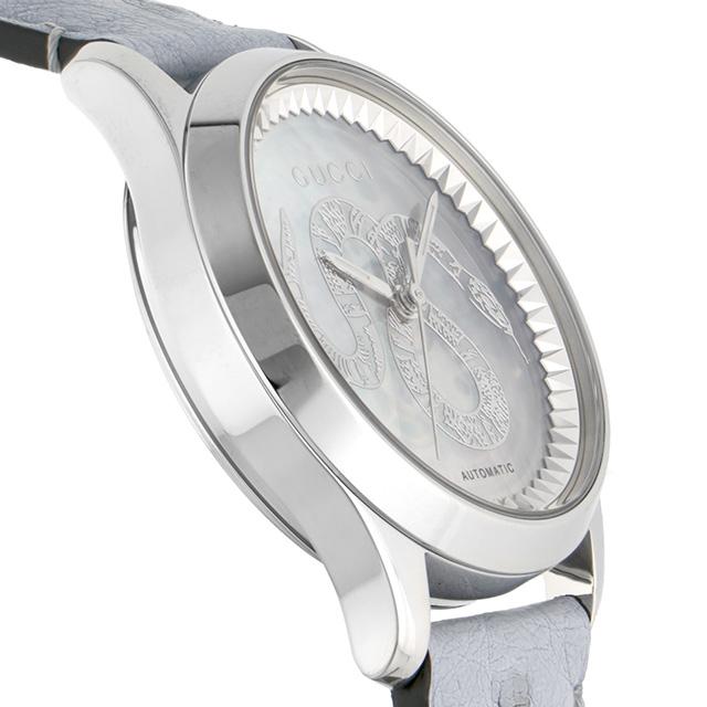 6/1はさらに+9倍 グッチ 時計 Gタイムレス 自動巻き 機械式 腕時計 レディース GUCCI YA1264113 ブルーパール ブルー スイス製｜nanaple｜02