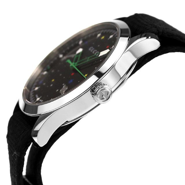 グッチ Gタイムレス クオーツ 腕時計 ブランド メンズ レディース 宇宙 星 GUCCI YA1264178 アナログ ブラック 黒 スイス製の画像