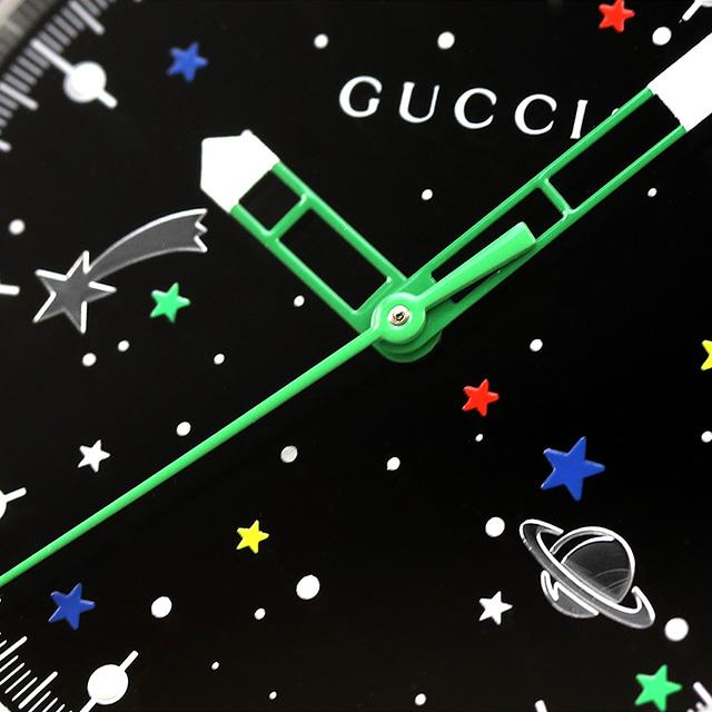 グッチ Gタイムレス クオーツ 腕時計 ブランド メンズ レディース 宇宙 星 GUCCI YA1264178 アナログ ブラック 黒 スイス製の画像
