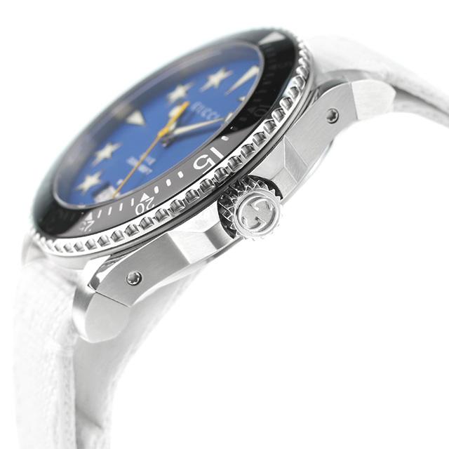 グッチ ダイヴ クオーツ 腕時計 ブランド メンズ 替えベルト YA136340 アナログ ブルー ホワイト 白 スイス製 父の日 プレゼント 実用的｜nanaple｜03