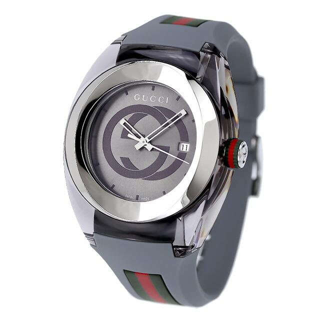グッチ 時計 スイス製 メンズ 腕時計 ブランド YA137109A シンク 46mm グレーシルバー グレー 父の日 プレゼント 実用的｜nanaple｜02