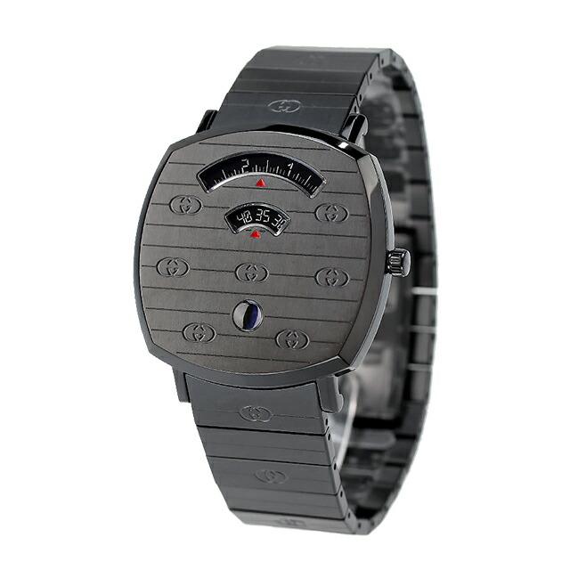 6/1はさらに+9倍 グッチ 時計 グリップ クオーツ 腕時計 メンズ レディース GUCCI YA157429 ブラック 黒 スイス製 父の日 プレゼント 実用的｜nanaple｜02