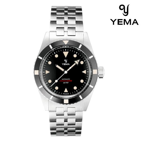 イエマ パールダイバー 38mm 自動巻き 機械式 メンズ 腕時計 ブランド YEMA 時計 YCL1-MRM ブラック｜nanaple