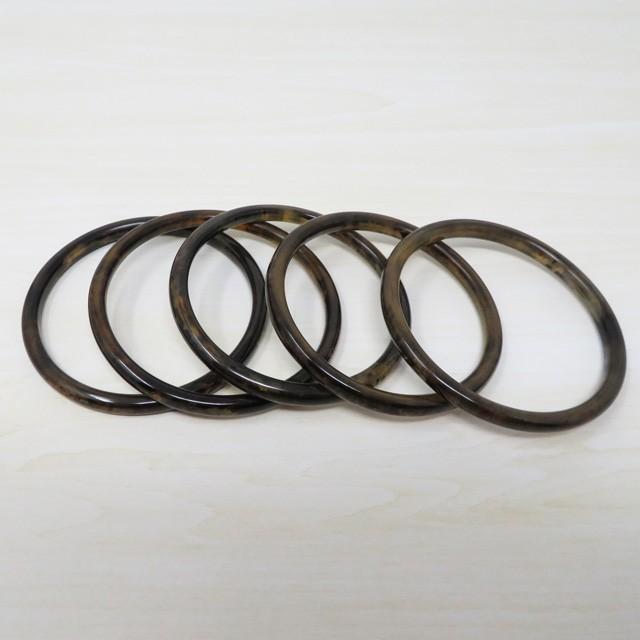 バッファローホーン 水牛の角 細いシンプルデザインブレスレット 軽い