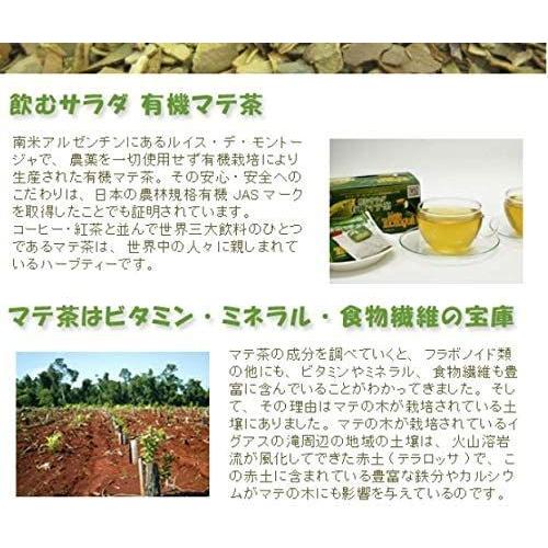 飲むサラダ 有機マテ茶（ティーバッグ） 75g(3g×25)×10個セット有機JAS認定｜nanasada｜03