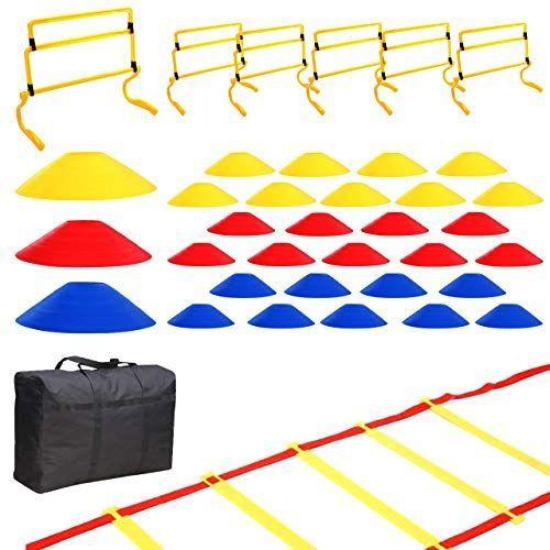 ディスカウント Abinecs 陸上トレーニングセット 収納袋付 38点セット ミニハードル ラダー マーカーコーン