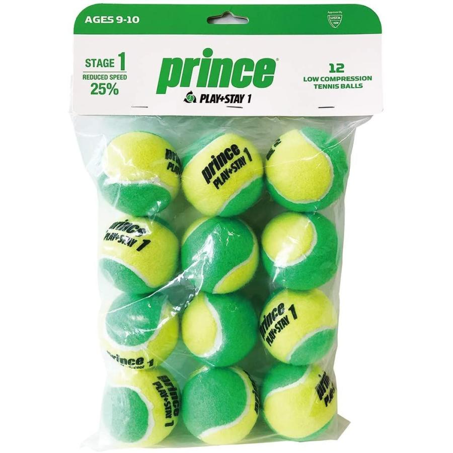 Prince(プリンス) キッズ テニス PLAY+STAY ステージ1 グリーンボール(12球入り) 7G321｜nanasada｜02