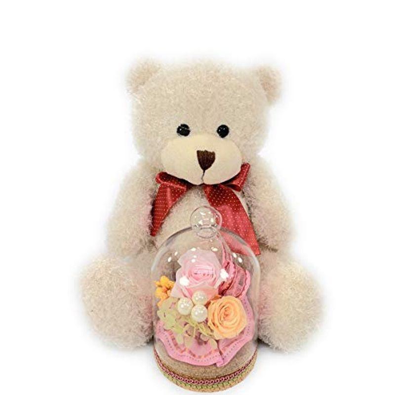 信頼 Nichiflro ニチフロ プリザーブドフラワー 日本製 花とクマさん 誕生日 母の日 敬老の日 贈り物 プレゼント 可愛い ガラスド 数量限定 特売 Www Aqtsolutions Com