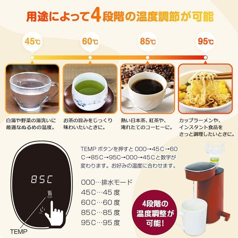お歳暮 瞬間湯沸かし ウォーターサーバー ペットボトル 卓上 2秒でお湯がでる レッド ペットボトル 2 0lペットボトルまで対応 デジタル表示 ジューサー ミキサー フードプロセッサー Jeuneschirurgiens Com