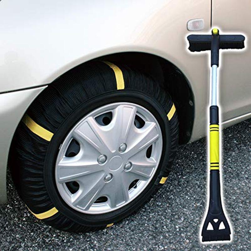 スノーソック スノーブラシ 5 60r15 5号サイズ タイヤチェーン 非金属 アイススクレーパー 伸縮 車用 雪対策 Sale Off 軽量 除雪