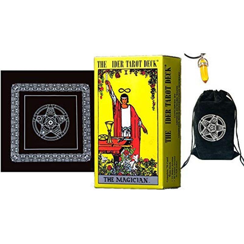 素敵な 英語版 ライダー版タロットカードデッキ タロットテーブルクロス ポーチ付き 12cm 7cmの大判サイズ ライダー ウェイト タロットデッ トランプ Www Cognitiva La
