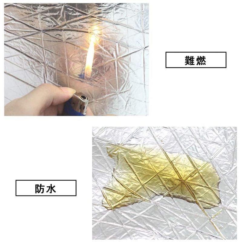 断熱シート 車 断熱材 車 5mm 遮音シート 車 車用断熱マット 500ｘ50cm 遮音防音材料 断熱マット 車 断熱 ドア アルミ箔 フ 高知インター店
