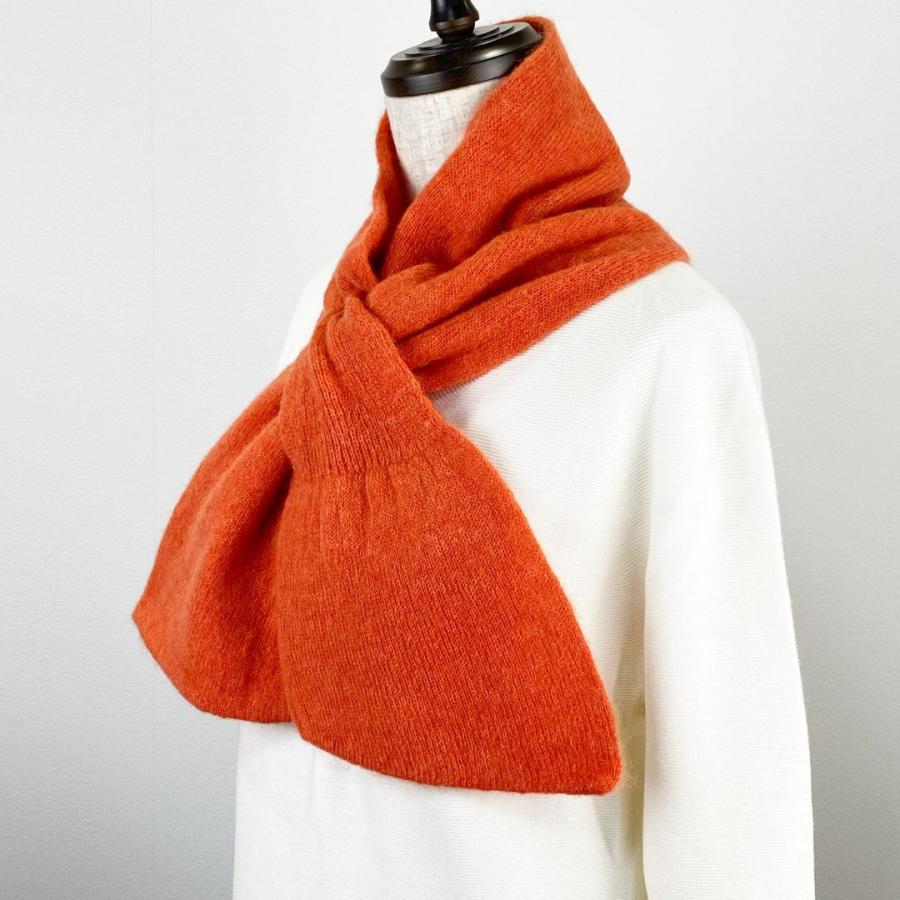 THE BLUE BRIDGE オレンジマフラー アルパカ｜アルパカ100％ マフラー