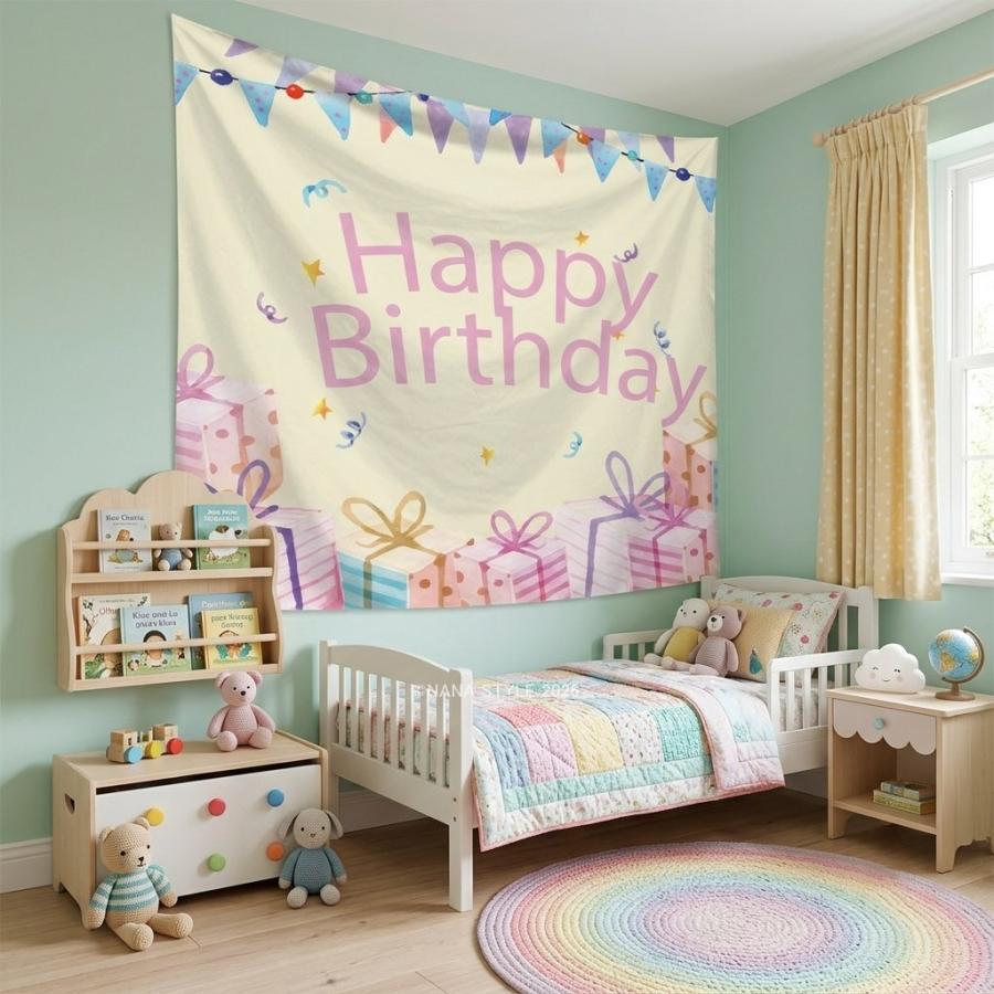 タペストリー 誕生日 おしゃれ壁掛け 背景布 装飾布 大きい 厚手 大判