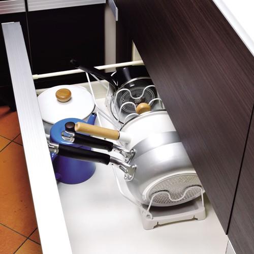 パール金属 システムキッチン収納 アレンジフリー 引き出し用鍋 フライパンラック Hb 1977 ナンバyahoo店 通販 Yahoo ショッピング