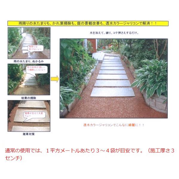 K】【テラダ】固まる砂利透水ジャリコン【グレー 15kg グレー