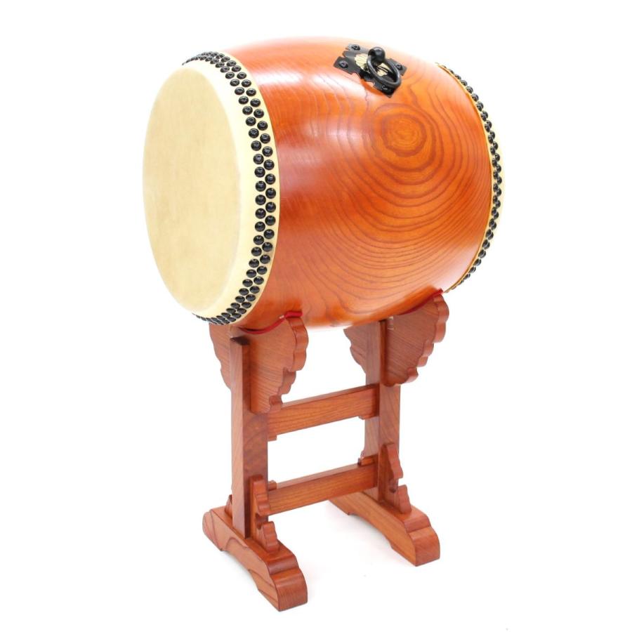 長胴太鼓1尺1寸 欅胴特級品 革面直径33cm・欅製・牛革・バチ付・日本製