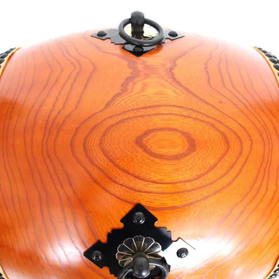 長胴太鼓1尺3寸 欅胴特級品 革面直径39cm・欅製・牛革・バチ付・日本製