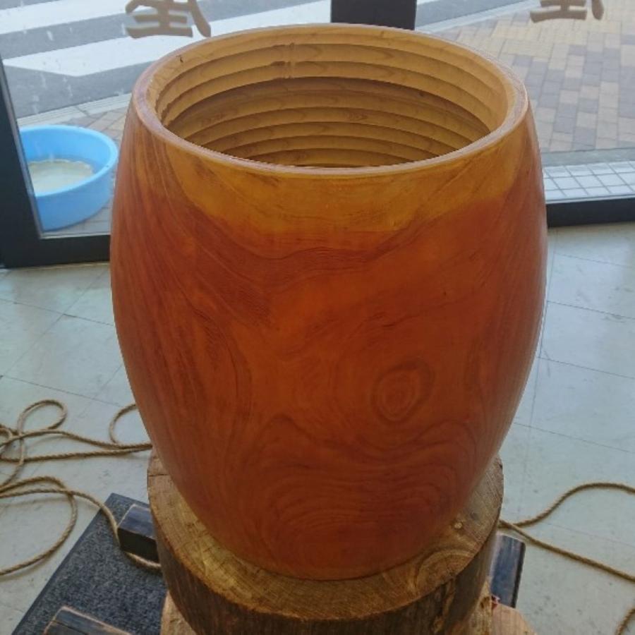 長胴太鼓1尺6寸 欅胴特級品 革面直径48cm・欅製・牛革・特注カン付