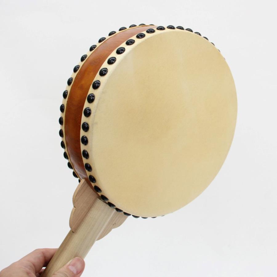 両面張柄付太鼓7寸5分 (革面直径22,5cm） お会式・御会式・日蓮宗