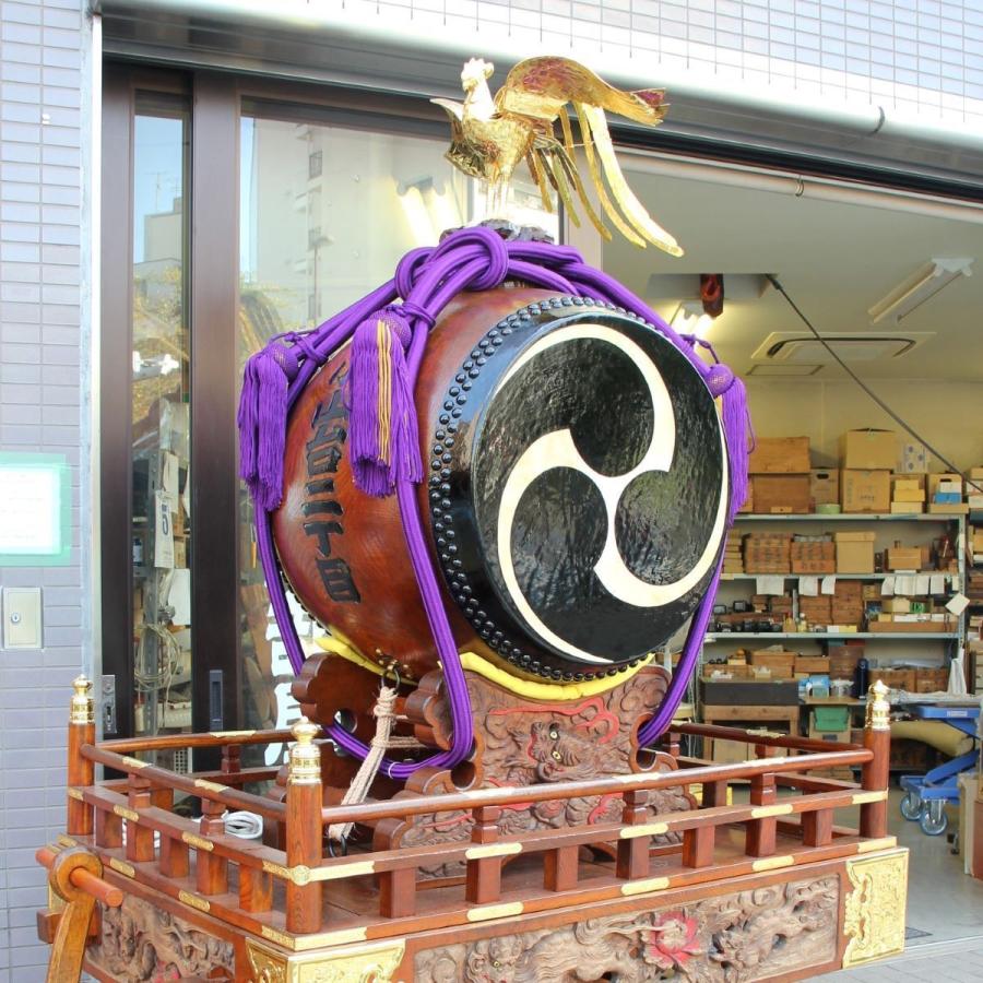 太鼓 装飾 太鼓飾り紐 2尺3寸用(太鼓の革の直径69cm) 紫色 山車・曳太鼓・装飾