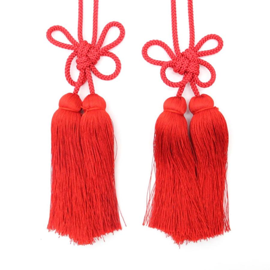 赤房2本 全体の長さ32~34cm 手拍子 てびょうし チャッパ 手平金