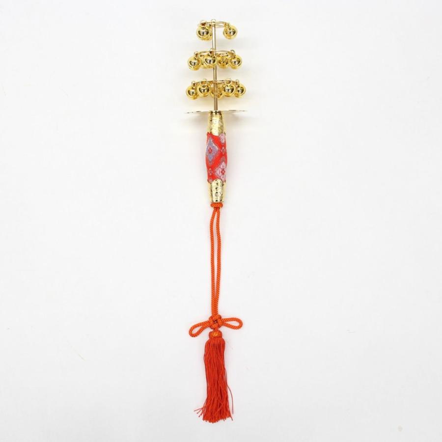 三番叟 鈴 巫女 神楽鈴 三番叟鈴 本体の長さ約25,5cm さんばそうすず・神楽鈴・神楽