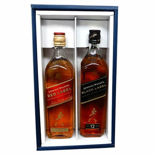 ジョニーウォーカー赤、黒2本セット[正規品] ギフトボックス入り 