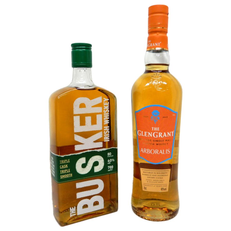 ハイボール好きに ウイスキー2本セット バスカー アイリッシュ、グレン