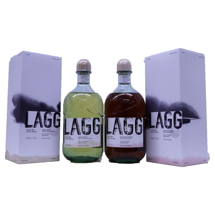 ラグ蒸留所2種 キルモリーエディション46度100％バーボン樽、コリク 