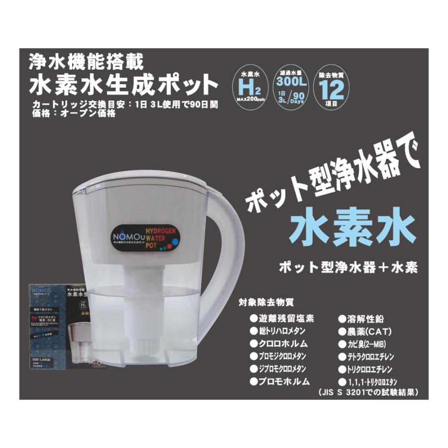 good job 浄水器 ポット型 浄水機能搭載 水素水生成ポット NOMOU（ノ 