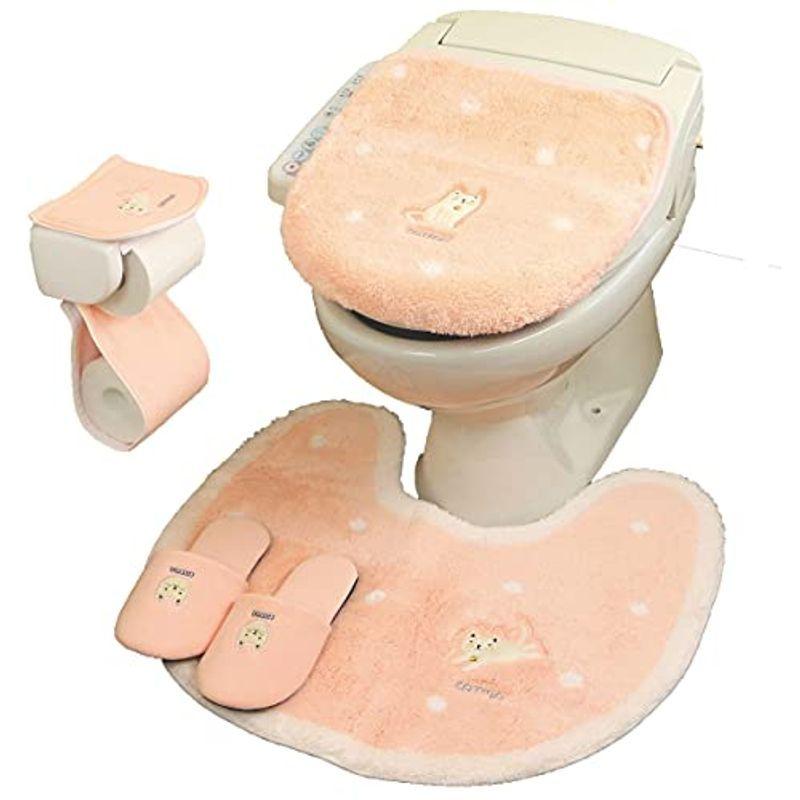 セール 安いオンライン かわいい 猫４点 フリーサイズ トイレマット 猫４点 セット 19年度版 ねこ トイレタリー トイレタリー キャットマ ピンク 19年度版 吸着 おしゃれ 最新デザイン 本物 値段
