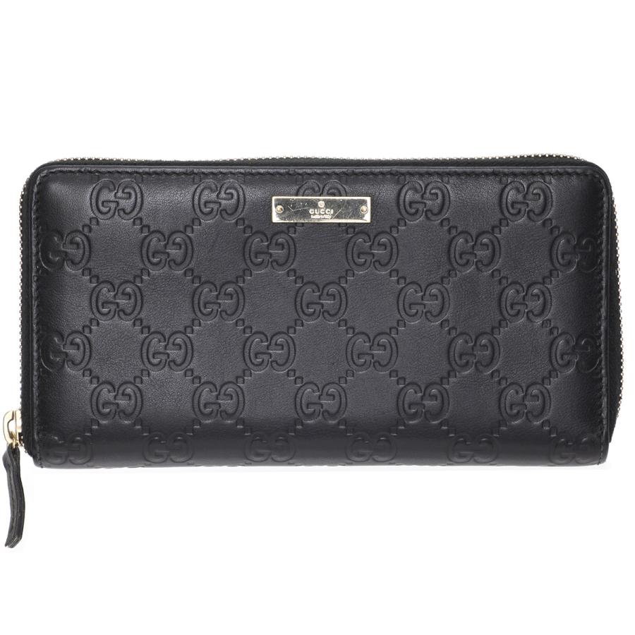 グッチシマ グッチ GUCCI ラウンドファスナー長財布 307980 メタルバー  
