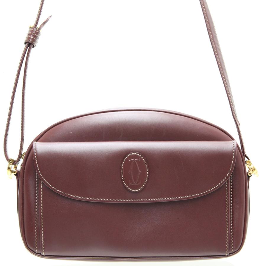 美品】カルティエ マストライン メッセンジャーバッグ 横長 大容量