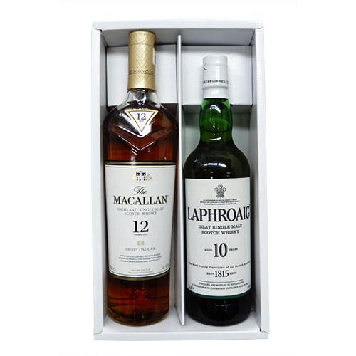 飲み比べモルトウイスキー マッカラン12年 ラフロイグ10年 40度 700ml 2本セット 送料無料 北海道 東北 沖縄以外 なんでも酒店 通販 Yahoo ショッピング