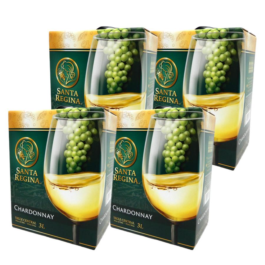 【6月〜10月 クール便】サンタ・レジーナ 白 シャルドネ バッグインボックス 3L×4本　※【送料無料(北海道・東北・沖縄以外)】 | 