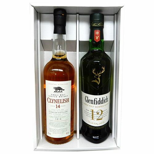 高級ウイスキー2本セット クライヌリッシュ14年 46度700ml、グレンフィ 