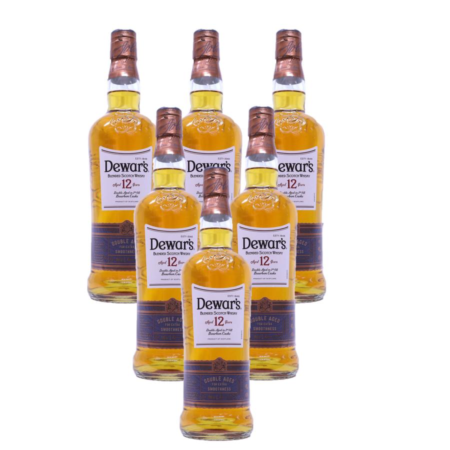 Dewar's 12年 ダブルエイジドウイスキーセット ダブルエイジ製法でなめらか デュワーズ12年 40度 700ml×6本