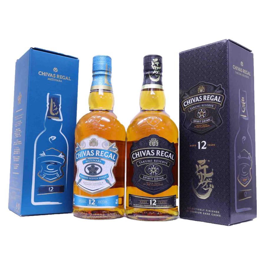 シーバスリーガル12年飲み比べ2種 ミズナラ12年、匠リザーブ40度