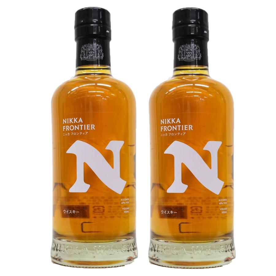2本】薫り高くスモーキーな味わいが特徴 ニッカ フロンティア 500ml 48
