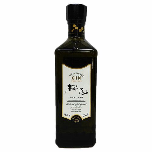 飲み比べ桜尾ジン2本セット オリジナル47度700ml、白い花束のような