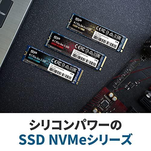 シリコンパワー SSD 1TB 3D NAND M.2 2280 PCIe3.0×4 NVMe1.3 P34A60シリーズ 5年保証 SP001TBP34A60M28 ブラック｜nandemoturf｜06