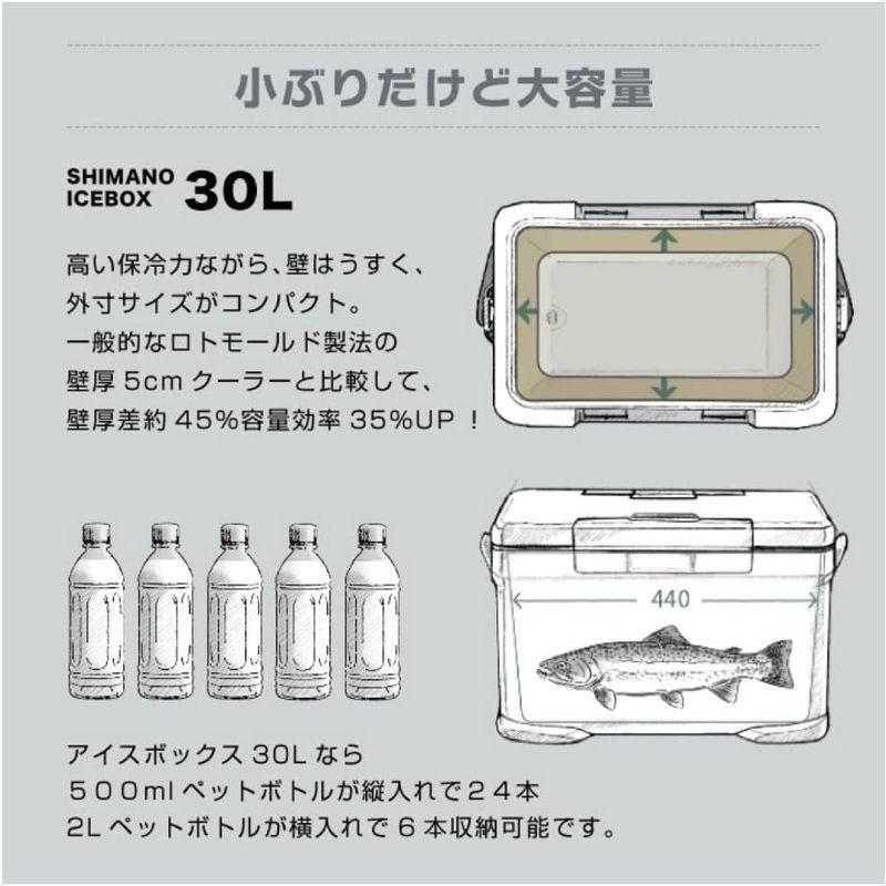 [シマノ] クーラーボックス 30L アイスボックスVL ICEBOX VL 30L NX-430V Mグレー 01 Mグレー 30Lの画像