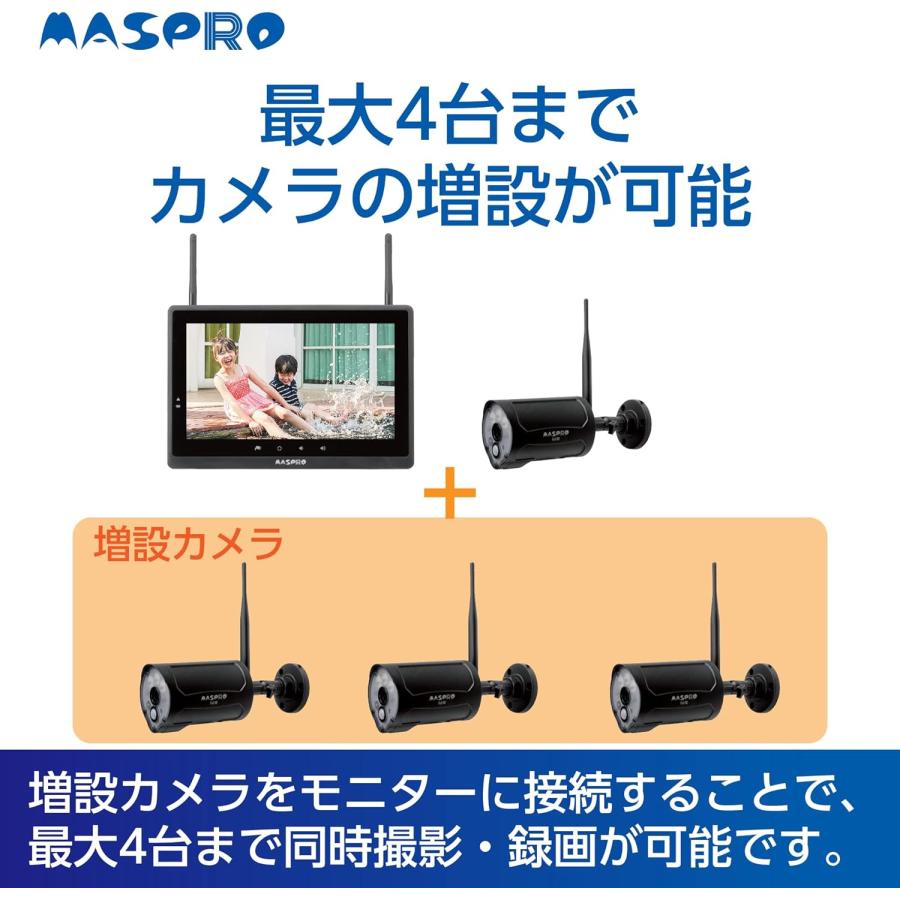 マスプロ電工(MASPRO) モニター＆ワイヤレスHDカメラセット 10.1